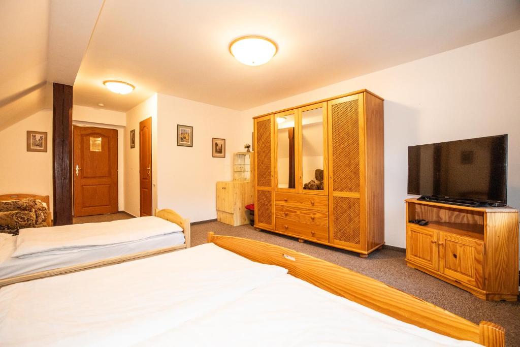 TV a/nebo společenská místnost v ubytování Resort U Jelena