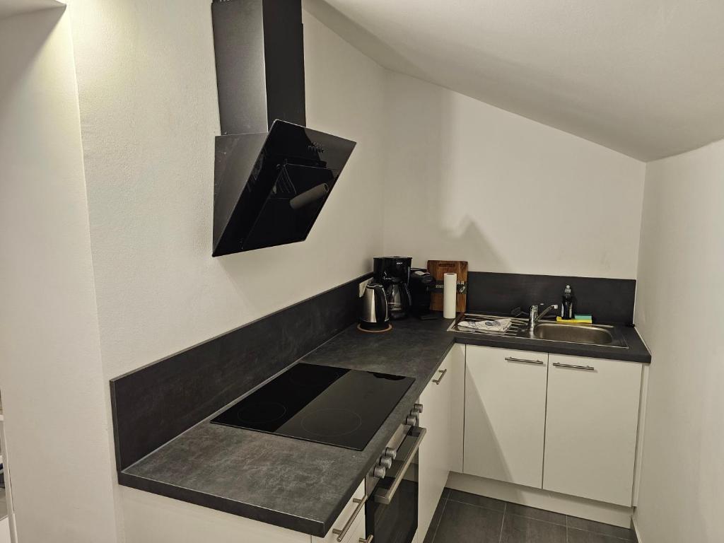 Kuchyň nebo kuchyňský kout v ubytování Aparthotel Horn Bahnstrasse