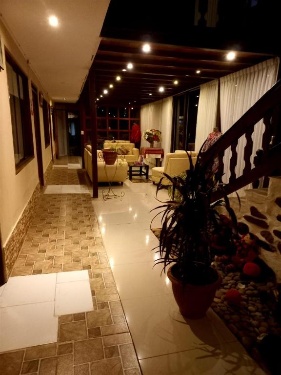 Posezení v ubytování Hotel Humantay lodge Ollantaytambo