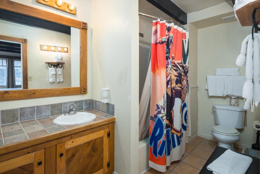 Koupelna v ubytování Apache Motel