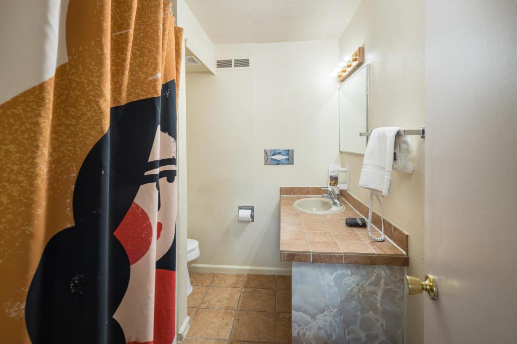 Koupelna v ubytování Apache Motel