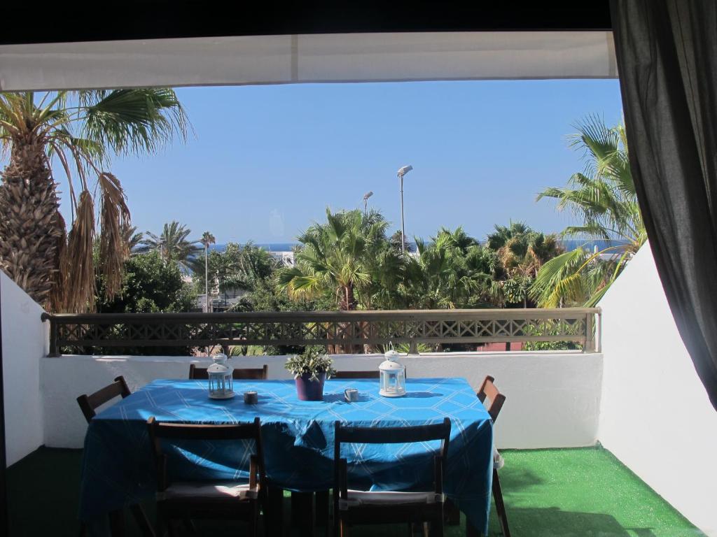 En balkon eller terrasse på Auremar