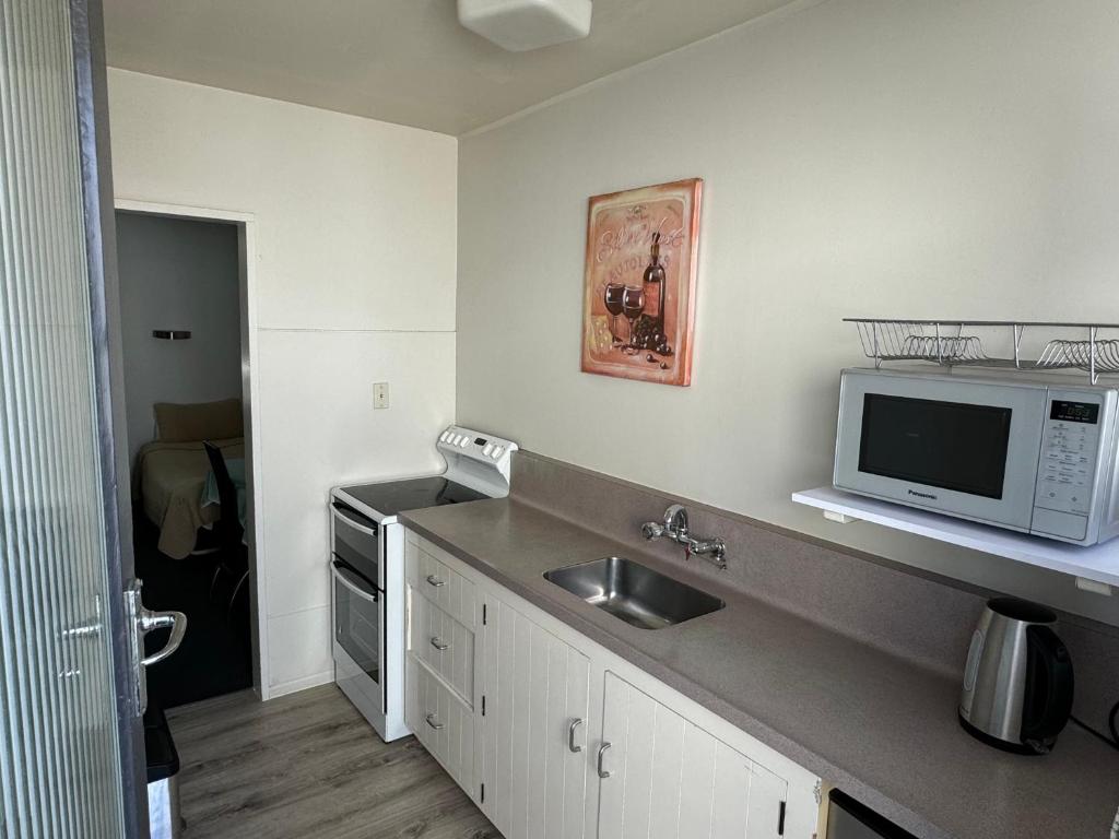 Kuchyň nebo kuchyňský kout v ubytování Diplomat Motel