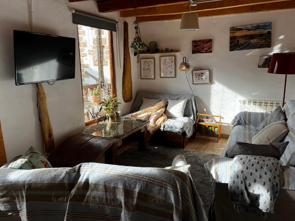 Posezení v ubytování La Milana, Orbaneja del Castillo