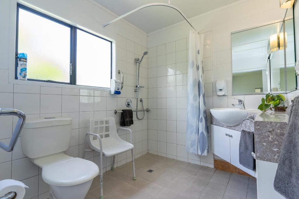 Koupelna v ubytování Loredo Motel