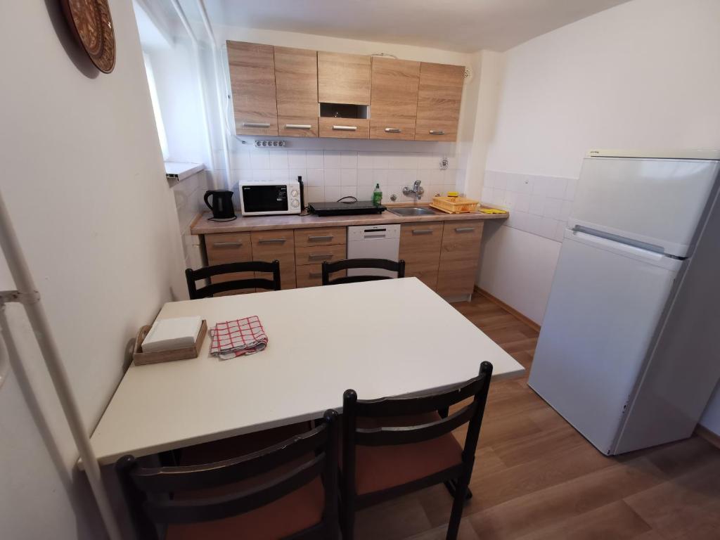 Kuchyň nebo kuchyňský kout v ubytování Na Kopitarjevi