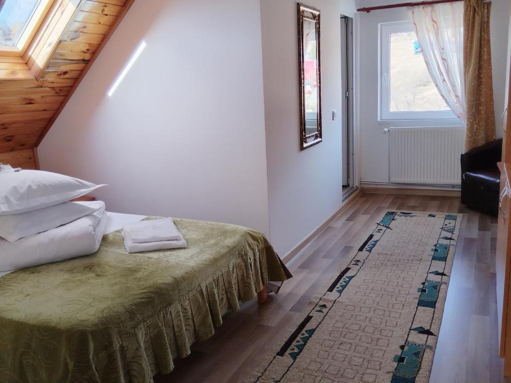Postel nebo postele na pokoji v ubytování Garofita Pietrei Craiului