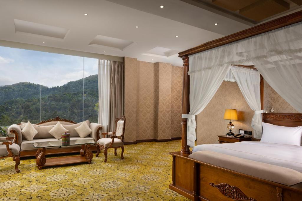 Nespecifikovaný výhled na hory nebo výhled na hory při pohledu z hotelu