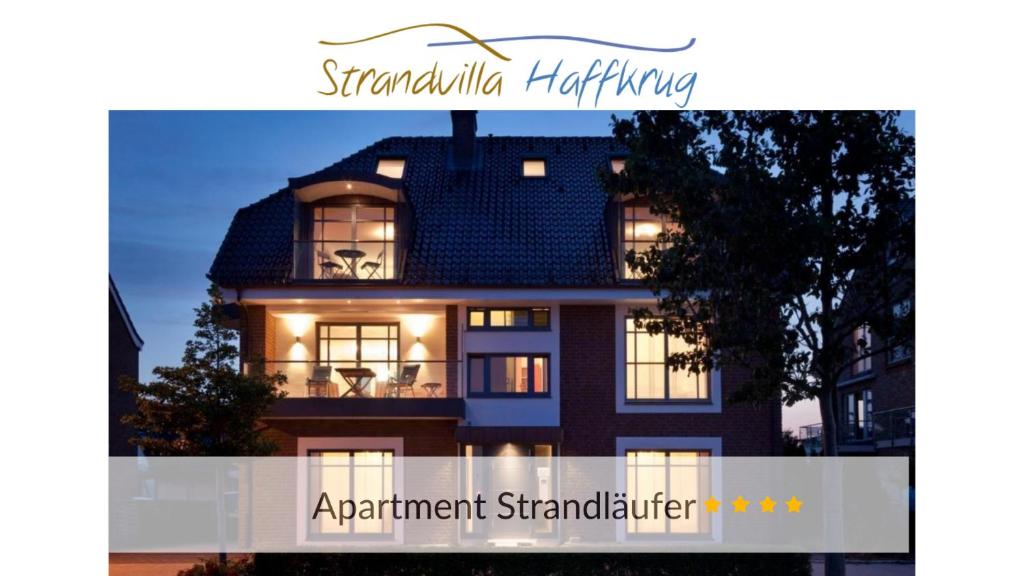 a building with the words saratoga heights apartment standardizer at Strandvilla Haffkrug Apartment Strandläufer in Scharbeutz