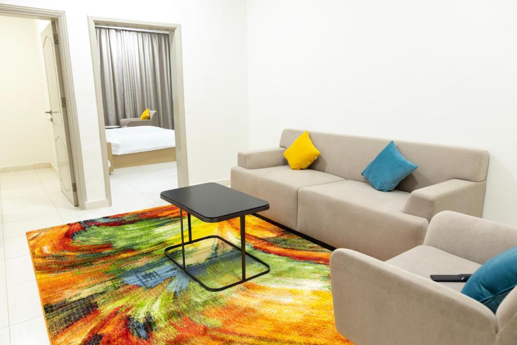 Posezení v ubytování Riviera suites , hotel apartement