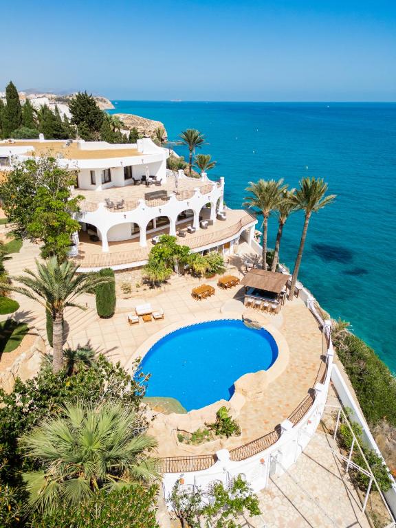 an aerial view of a resort with a swimming pool at Villa Bora Montiboli by Buccara in Villajoyosa