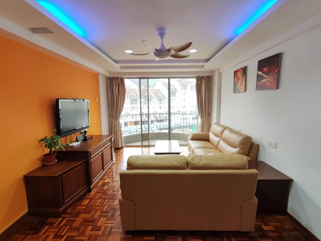 TV a/nebo společenská místnost v ubytování Amy Home Moonlight APARTMENT