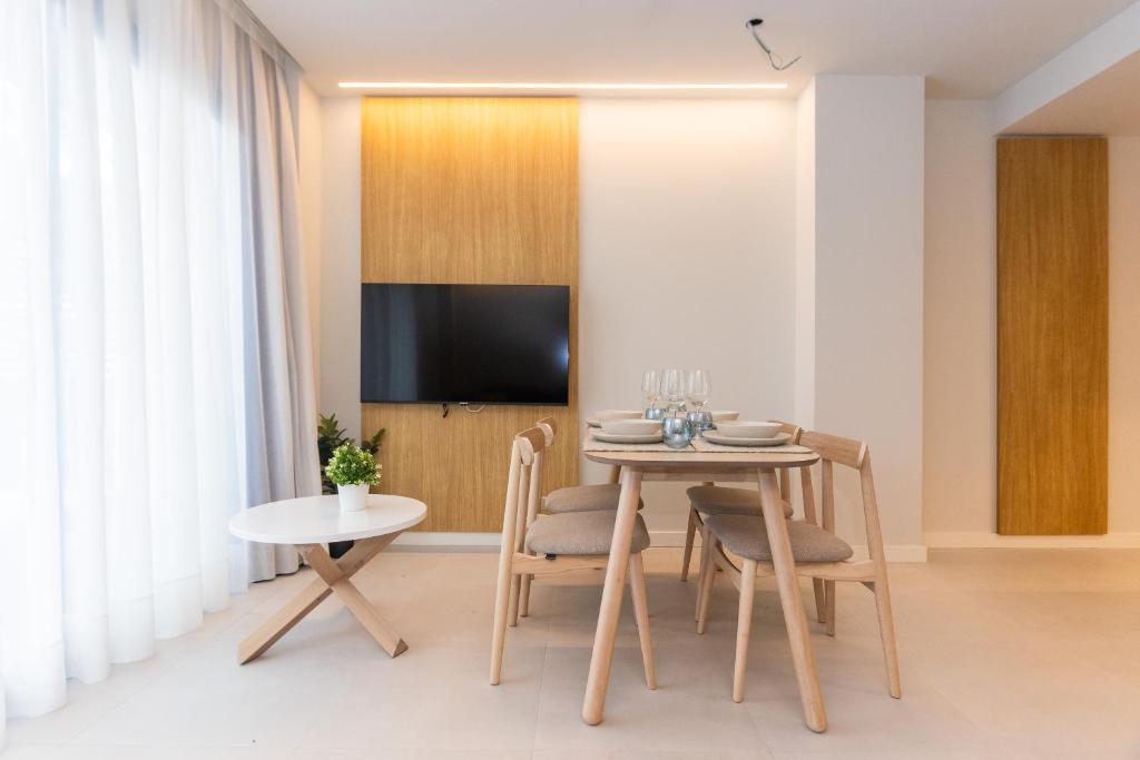 TV a/nebo společenská místnost v ubytování Fels Apartments