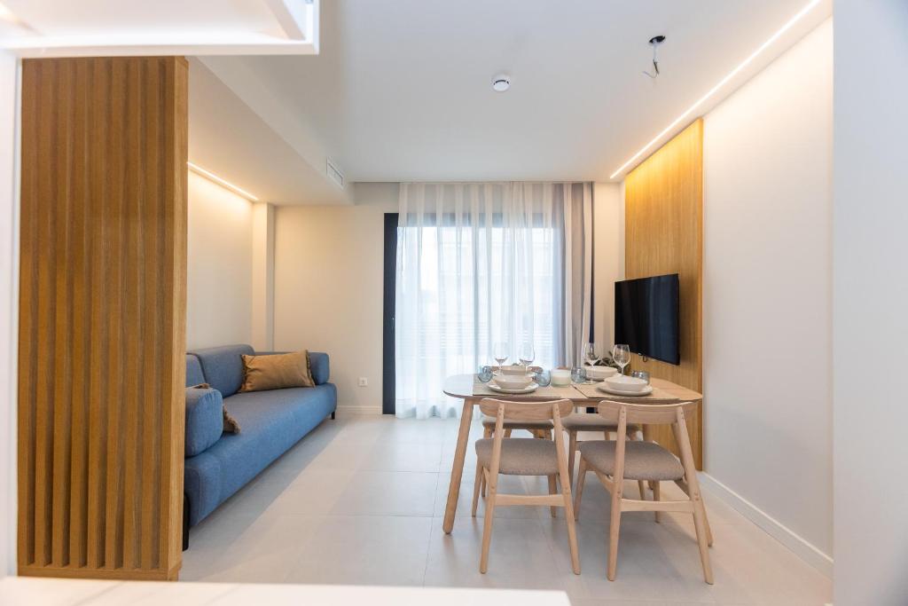 TV a/nebo společenská místnost v ubytování Fels Apartments