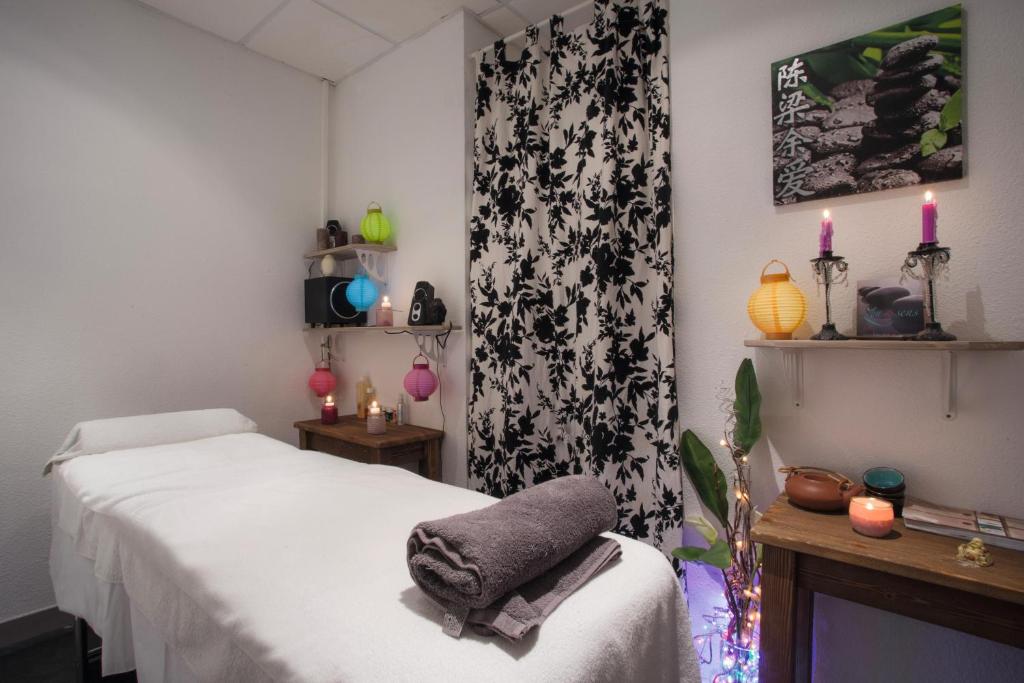 Postel nebo postele na pokoji v ubytování Hôtel Tignes Le Diva