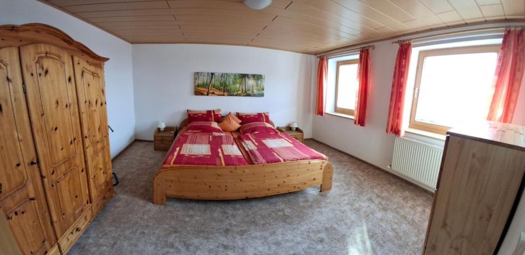 Postel nebo postele na pokoji v ubytování Ferienwohnung Uschkereit