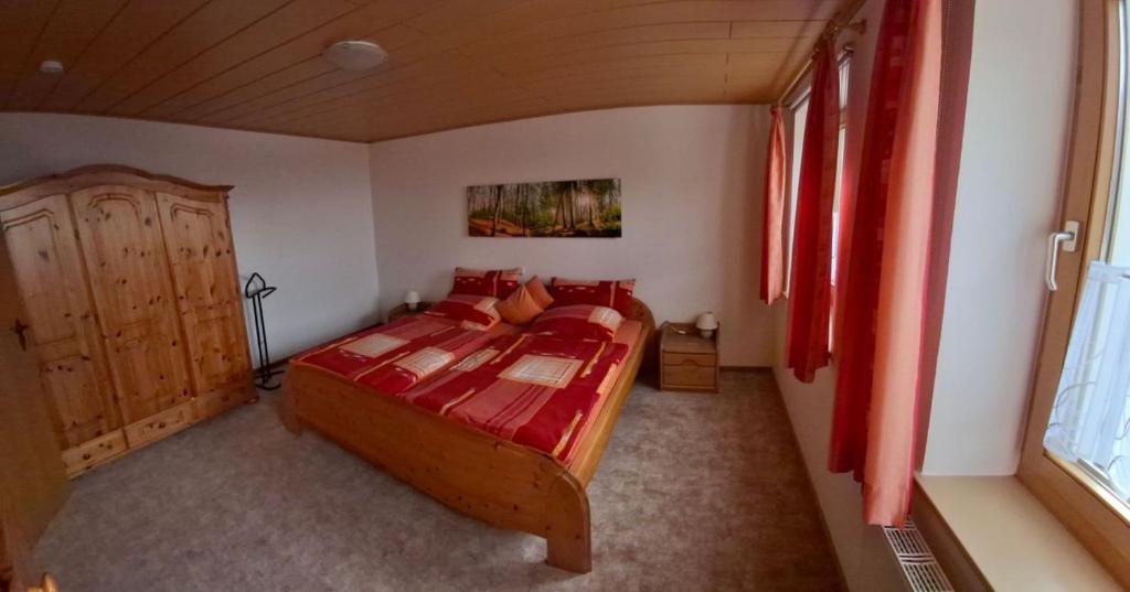 Postel nebo postele na pokoji v ubytování Ferienwohnung Uschkereit