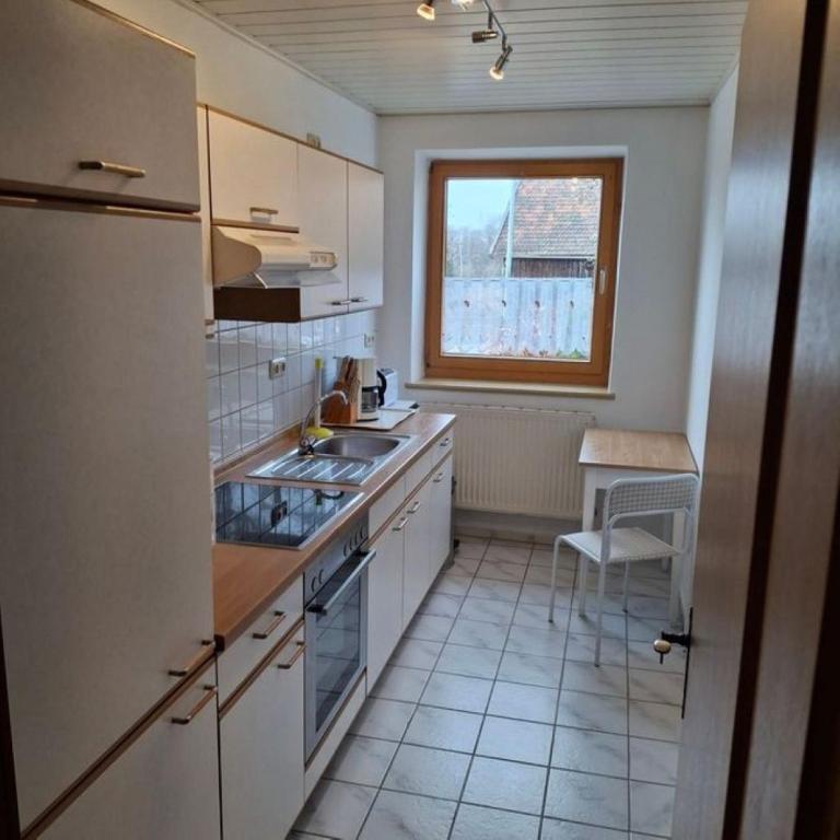 Kuchyň nebo kuchyňský kout v ubytování Ferienwohnung Uschkereit