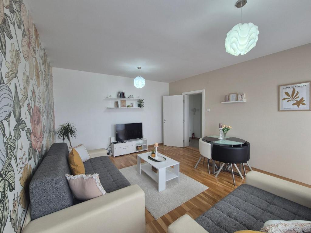 TV a/nebo společenská místnost v ubytování Apartman Vukan