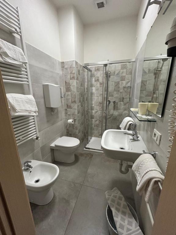 Koupelna v ubytování Hotel Marchina