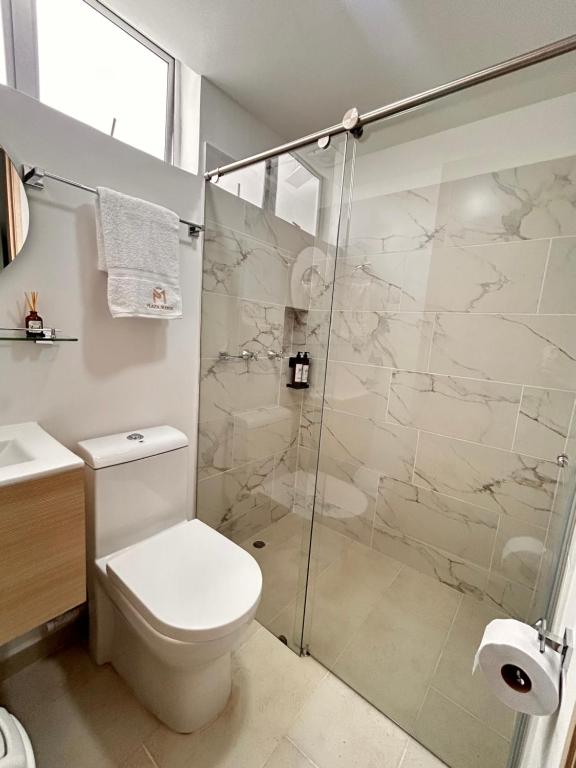Koupelna v ubytování Hotel Plaza Mayor Itagui