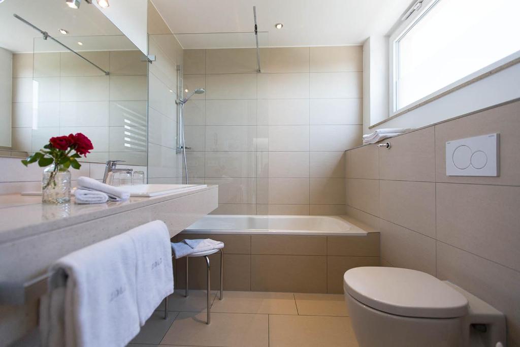 Koupelna v ubytování Hotel Seepark Garni