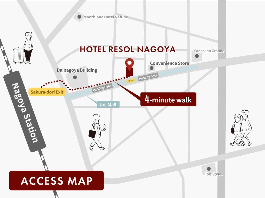 Зображення з фотогалереї помешкання Hotel Resol Nagoya у місті Наґоя