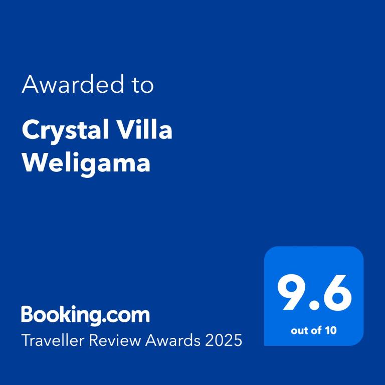 Certifikát, hodnocení, plakát nebo jiný dokument vystavený v ubytování Crystal Villa Weligama
