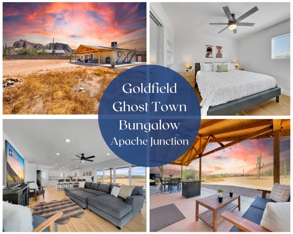 a collage of pictures of a bedroom and a house at Boulder Apache Junction in Apache Junction