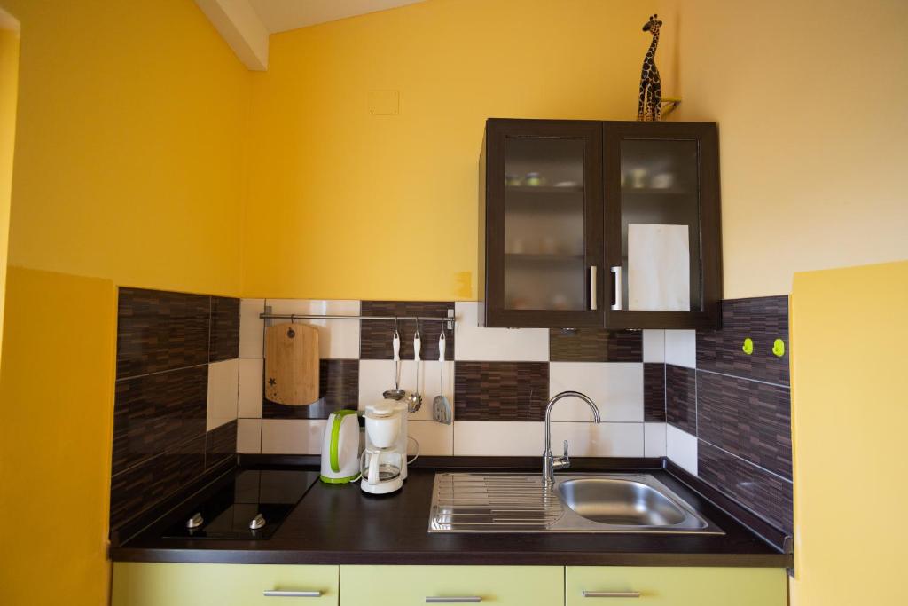 Kuchyň nebo kuchyňský kout v ubytování Apartman Marija 2