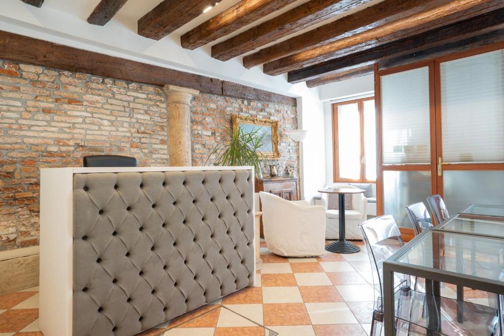 A seating area at Alla Corte Rossa