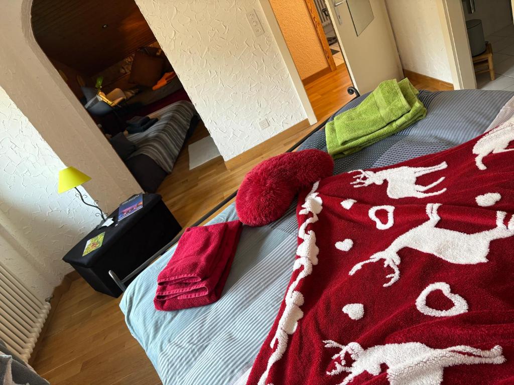 Postel nebo postele na pokoji v ubytování Corps Au Coeur