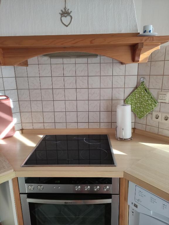 Kuchyň nebo kuchyňský kout v ubytování Ferienwohnung Annabelle
