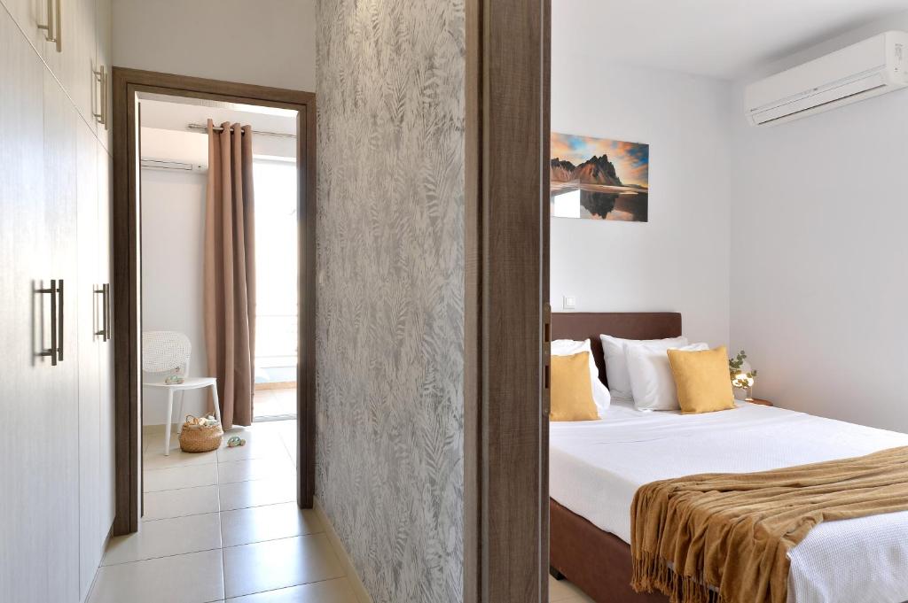 Posteľ alebo postele v izbe v ubytovaní Alekos Apartments 1 - Νetflix & Comfort