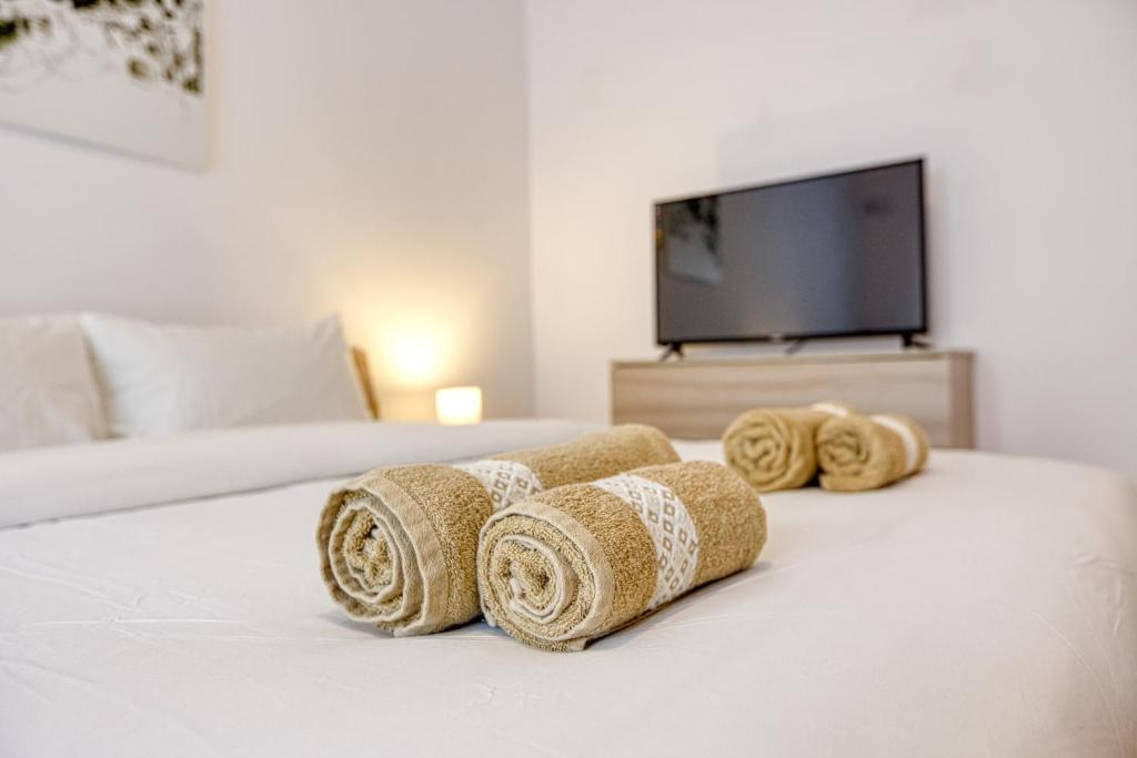 Letto o letti in una camera di New Studio in Msida