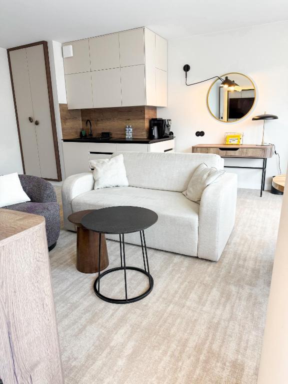 Kuchyňa alebo kuchynka v ubytovaní Apartament Morski Widok Międzyzdroje