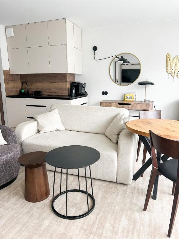 Kuchyňa alebo kuchynka v ubytovaní Apartament Morski Widok Międzyzdroje