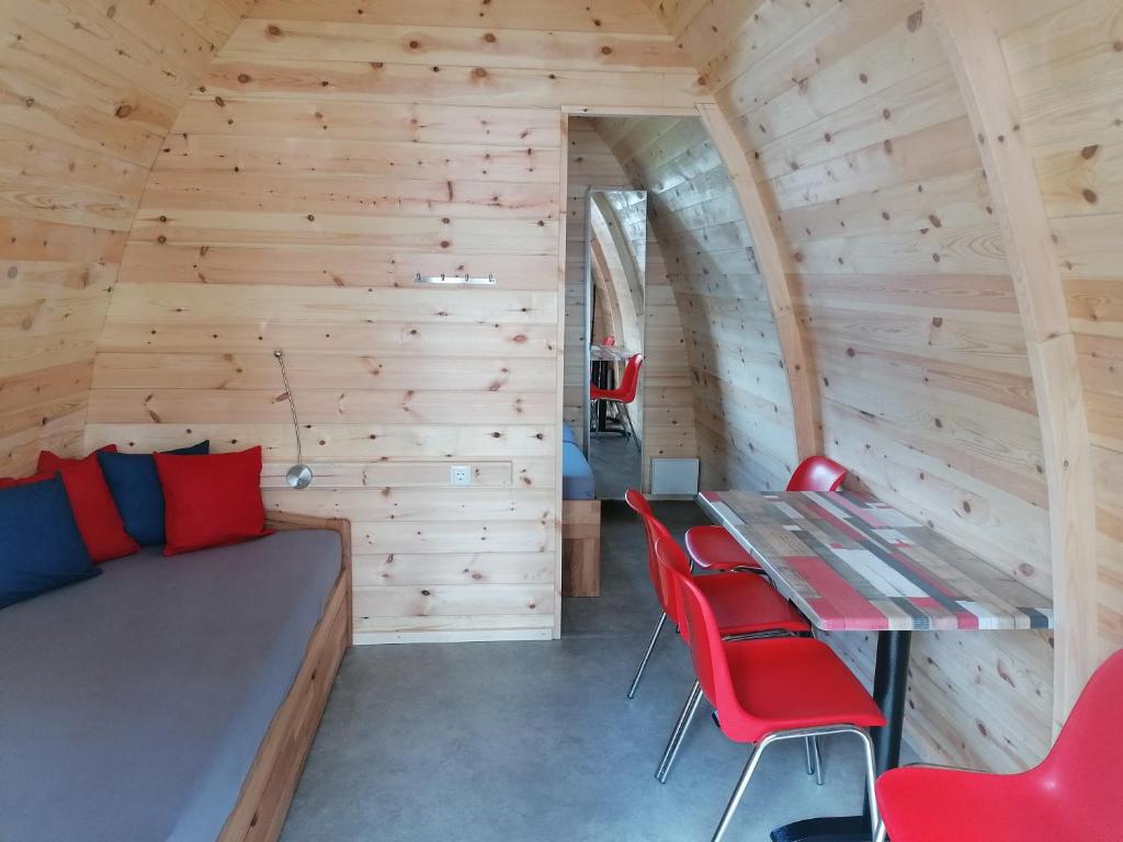 Posezení v ubytování Holzhütte I21 groß