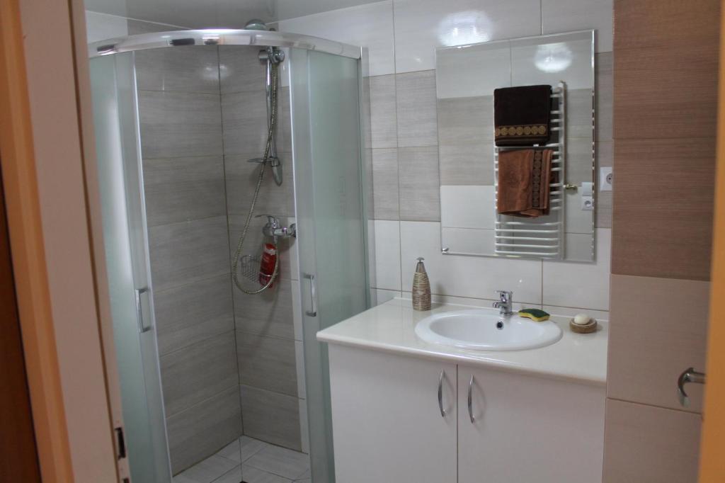 Koupelna v ubytování Apartament u Marzenki