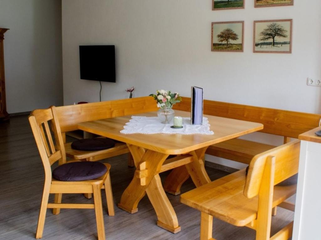 TV a/nebo společenská místnost v ubytování Ferienwohnung Gute Zeit - Apartment 2