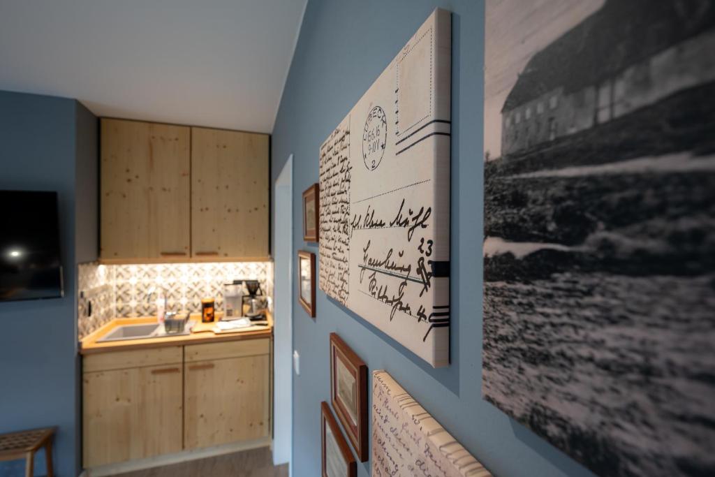 Kuchyň nebo kuchyňský kout v ubytování Appartement Cabin