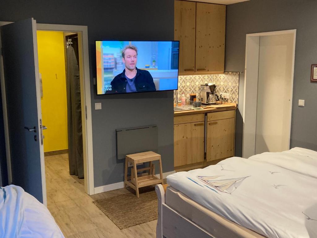 TV a/nebo společenská místnost v ubytování Appartement Cabin