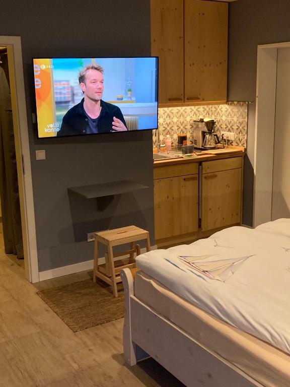 TV a/nebo společenská místnost v ubytování Appartement Cabin