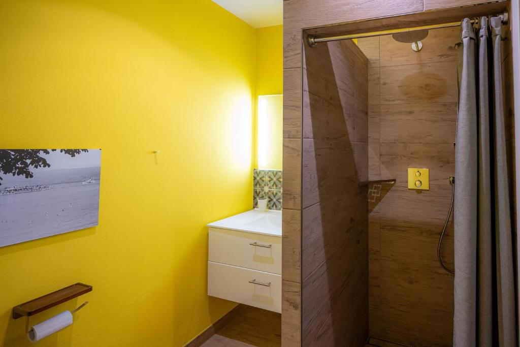 Koupelna v ubytování Appartement Cabin
