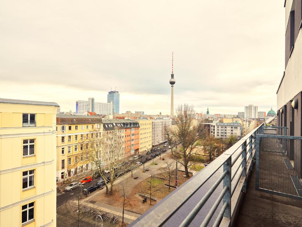 Nespecifikovaný výhled na destinaci Berlín nebo výhled na město při pohledu z hotelu