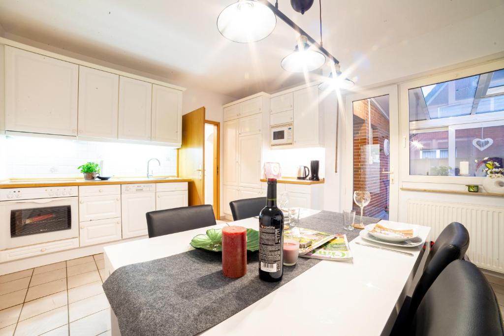 Kuchyň nebo kuchyňský kout v ubytování Ferienwohnung Bernd