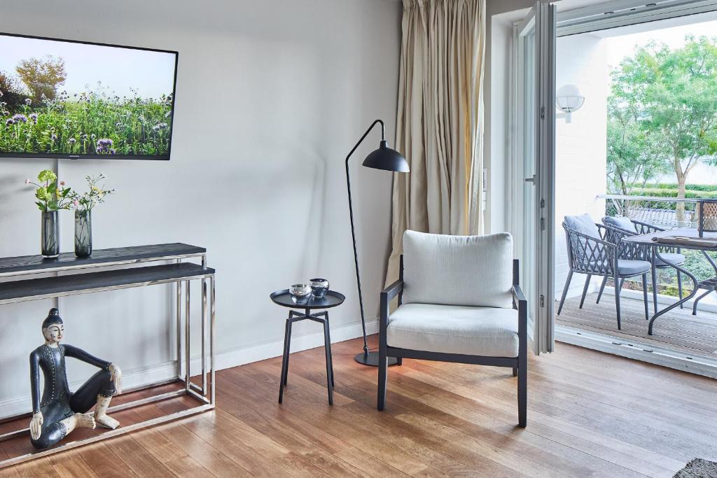 TV a/nebo společenská místnost v ubytování Techts Apartmenthaus