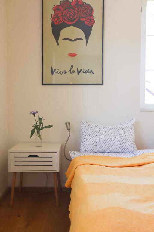 Postel nebo postele na pokoji v ubytování Haus Oskar
