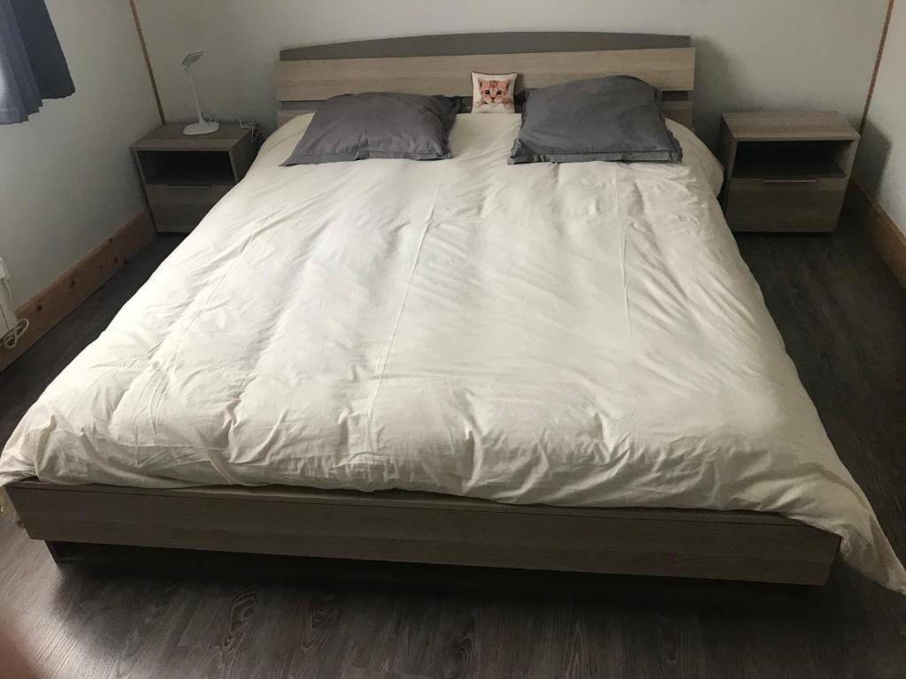 Postel nebo postele na pokoji v ubytování Loc Appart SPM Chambre d'hôtes 1