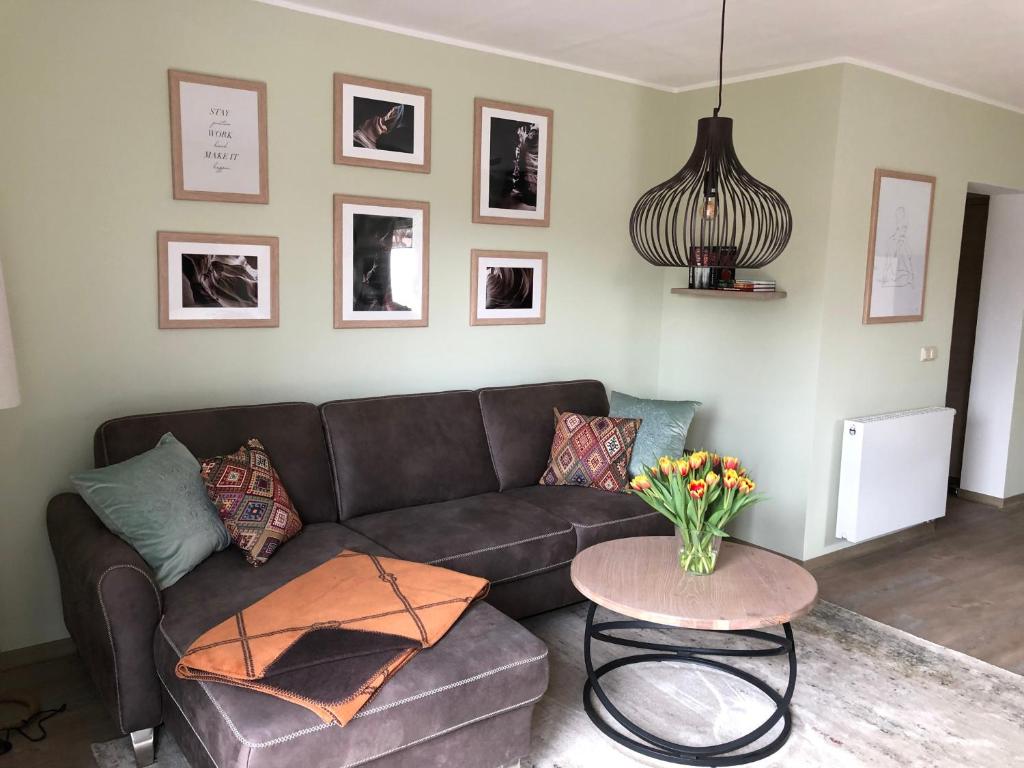 Posezení v ubytování Ferienwohnung Adler